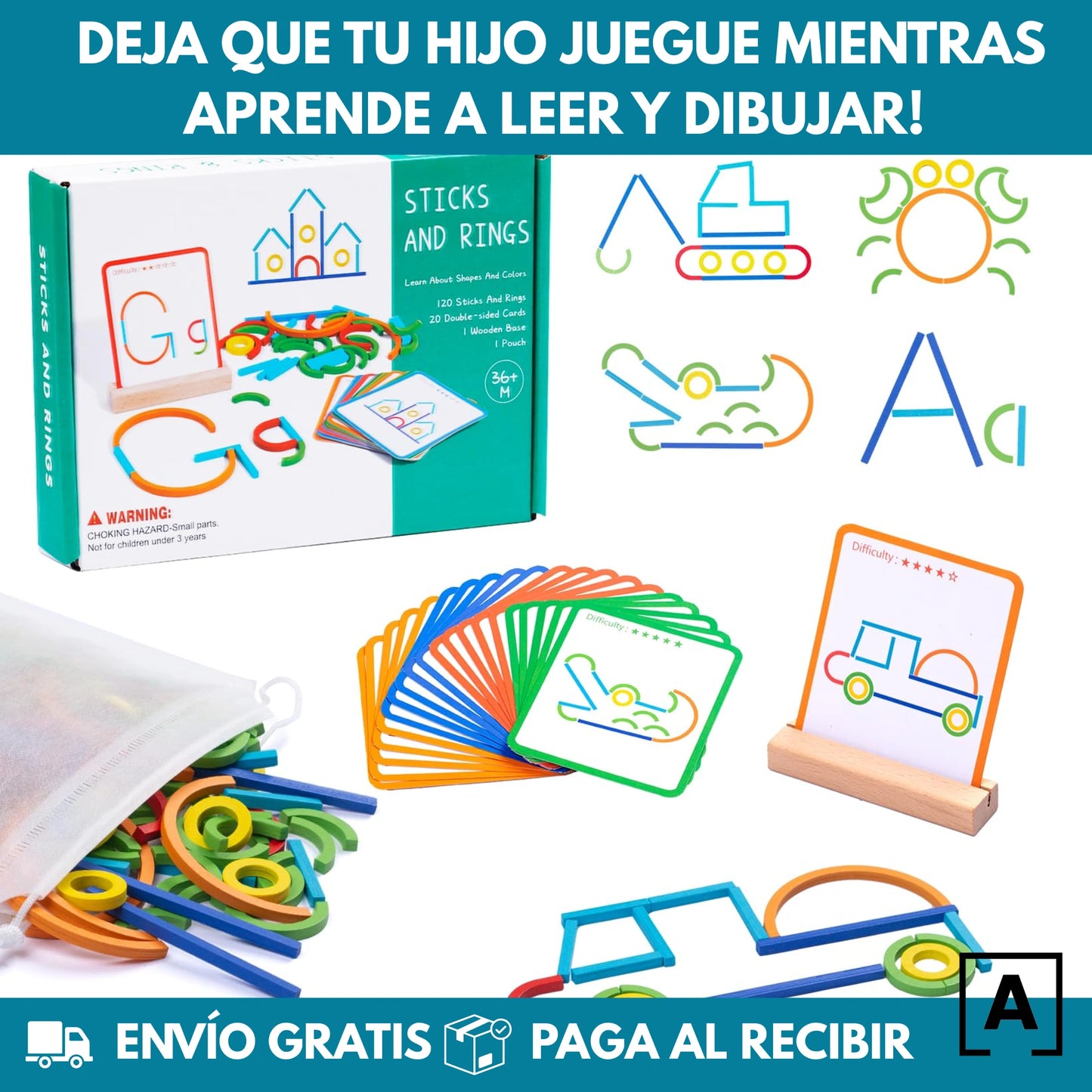 CreaFiguras® Juego Educativo de aprendizaje